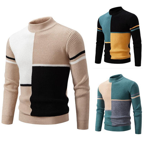 Trendy turtleneck sweater for men with graphic cable pattern Lune London 1758205596