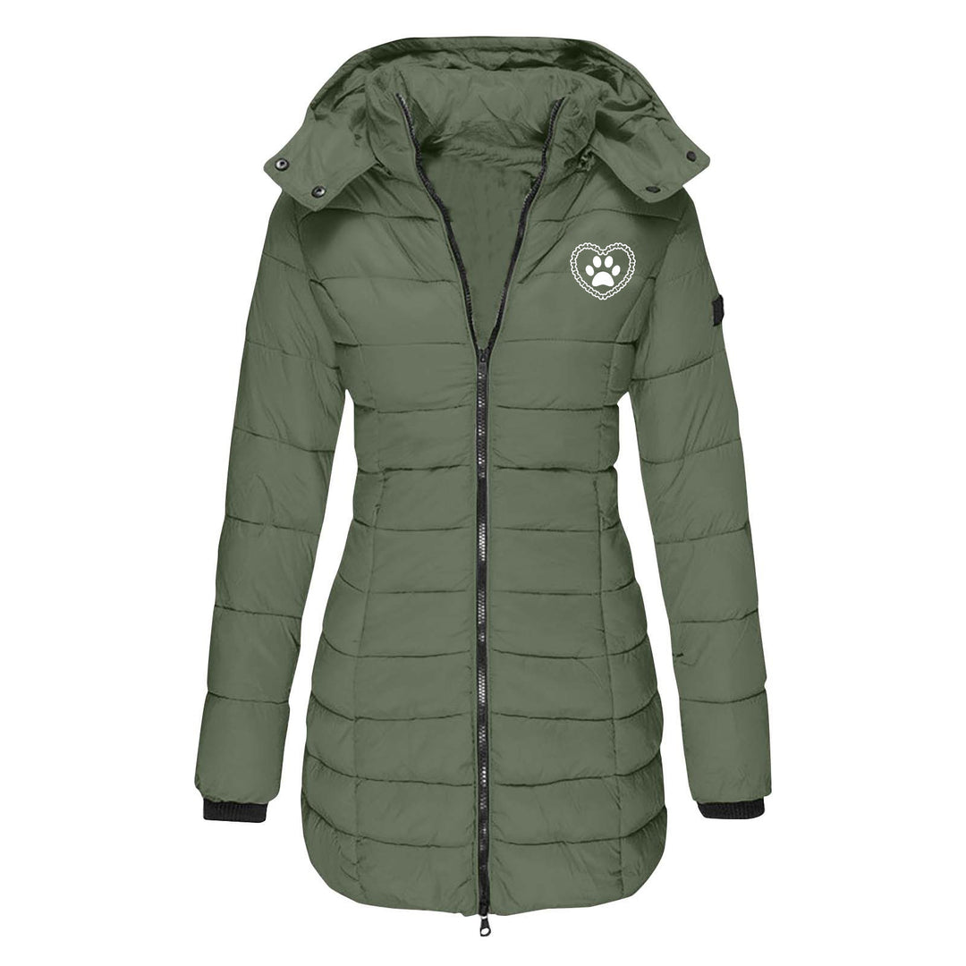 Women's transition jacket lined with removable hood Lune London