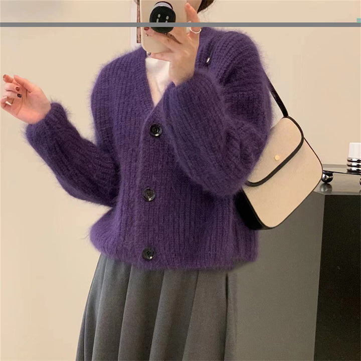 Cardigan en polaire pour femmes avec bouton et coupe décontractée Chic & Stil