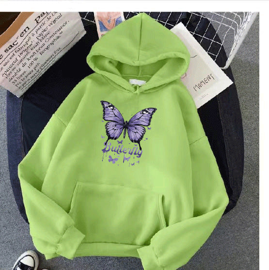 Women's hoodie with colorful butterfly motif Chic & Stil