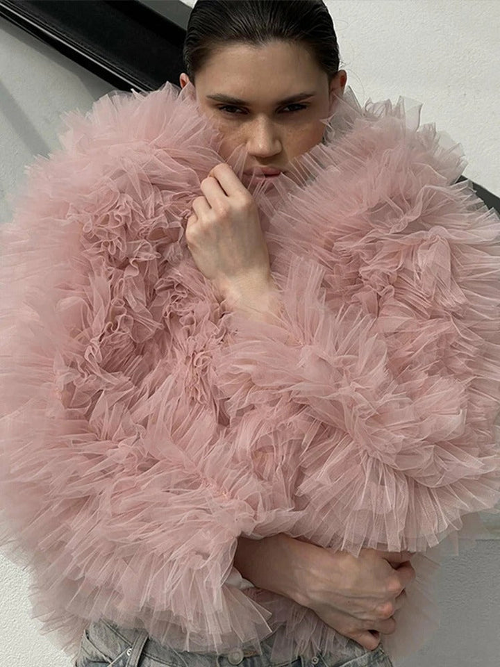 Ladies Voluminous Tulle Jacket Lune London
