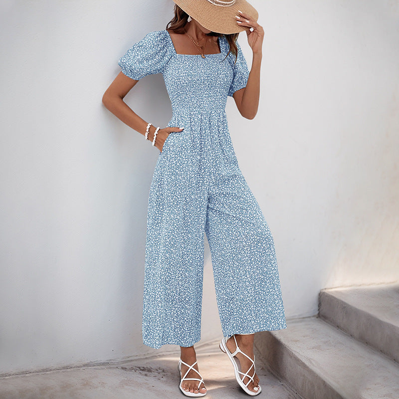 Ladies Elegant Floral Print Chic Jumpsuit and Style