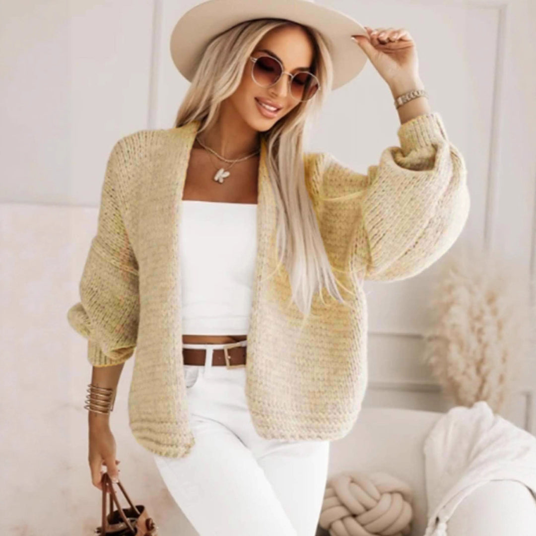 Elegant vest for women with voluminous sleeves and an open cut Lune London