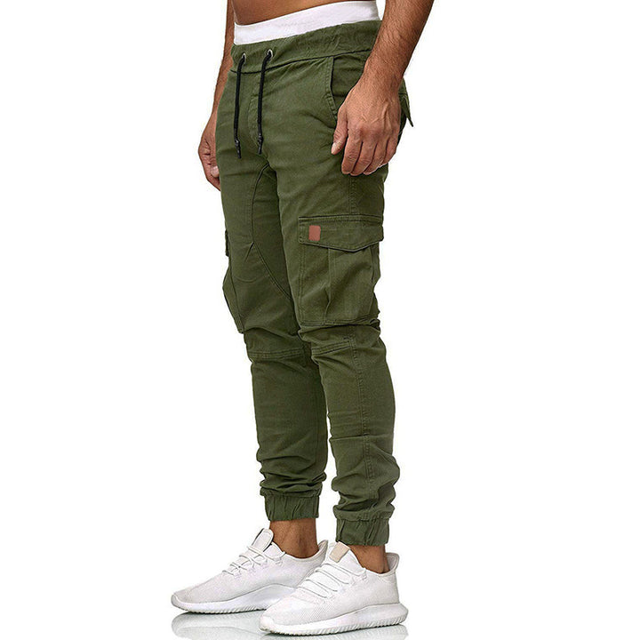Men's cargo jogger pants with elastic waistband and practical side pockets Lune London
