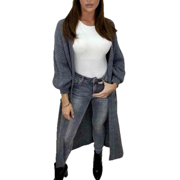 Ladies' knitted coat with deep pockets and modern details Lune London
