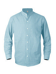 Men's long sleeve shirt with high collar and finely knitted fabric Lune London