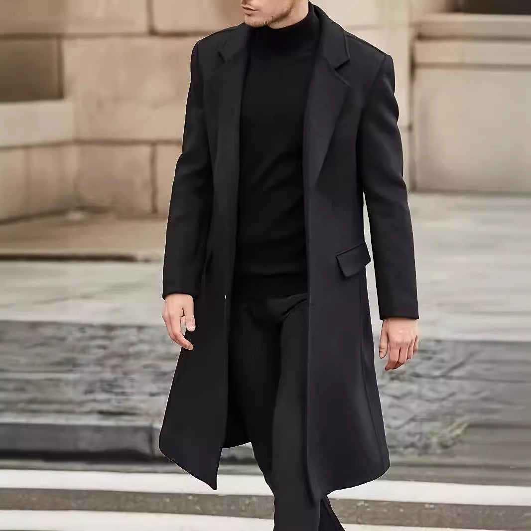 Elegant classic long coat for men Lune London