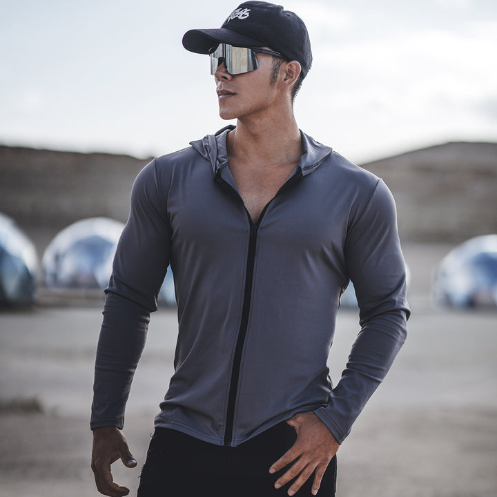 Functional jacket for men with protective hood and sporty design Lune London