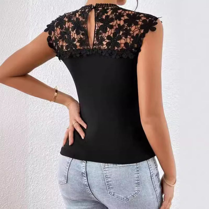 Ladies Floral Lace Decorated Bodysuit Lune London