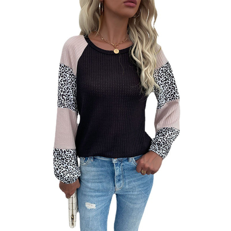 Top à la mode pour femmes avec imprimé animal et élégantes manches bouffantes Chic & Stil