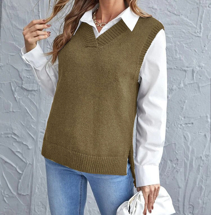 Ladies Elegant Knitted Vest Lune London