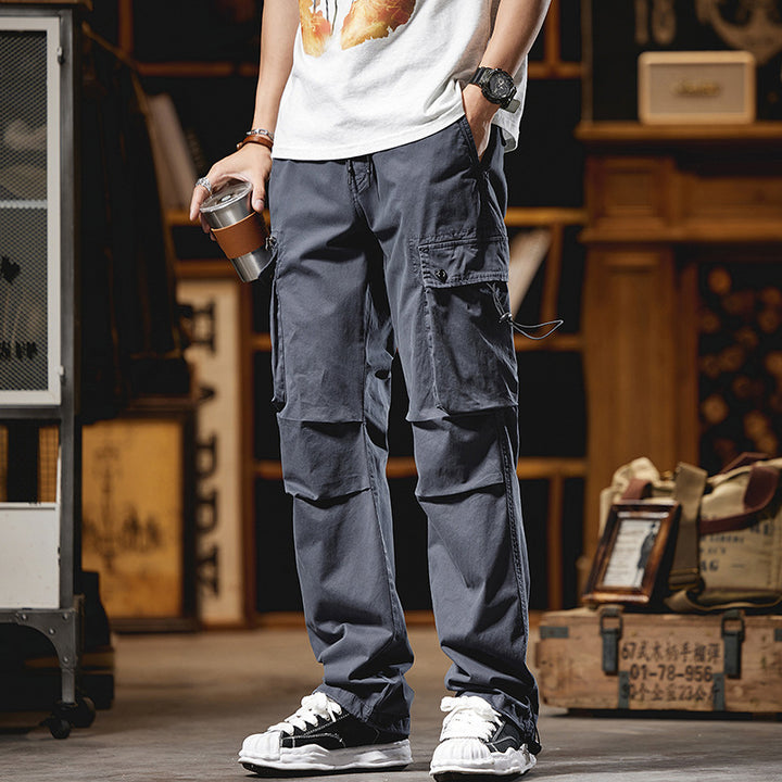Pantalon style cargo pour hommes avec plusieurs poches Lune London