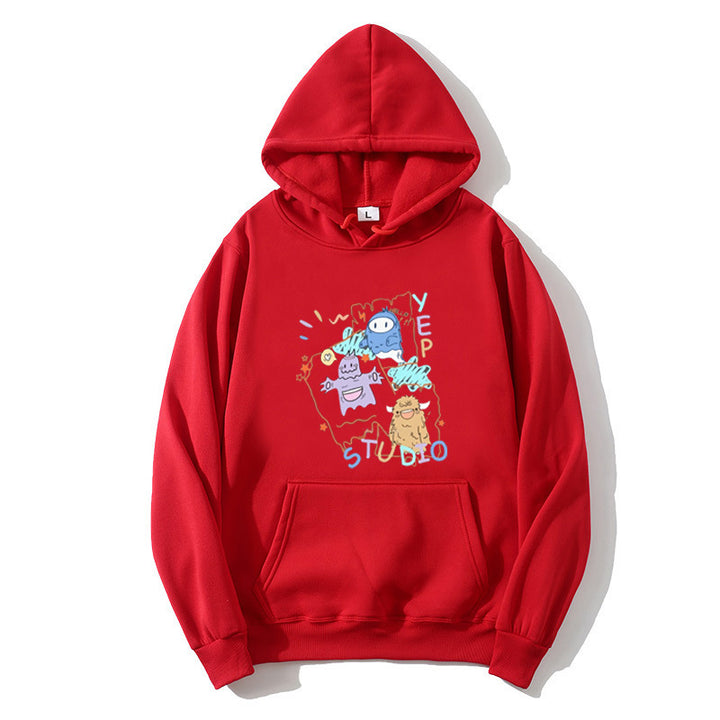 Women's hoodie with playful cartoon design Chic & Stil