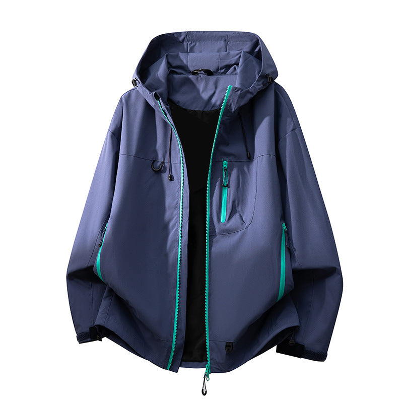 Technical outdoor jacket for women with multifunctional pockets and adjustable hood system Lune London
