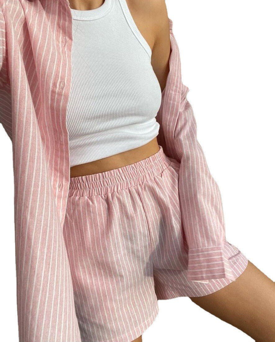 Women striped casual lounge set Lune London