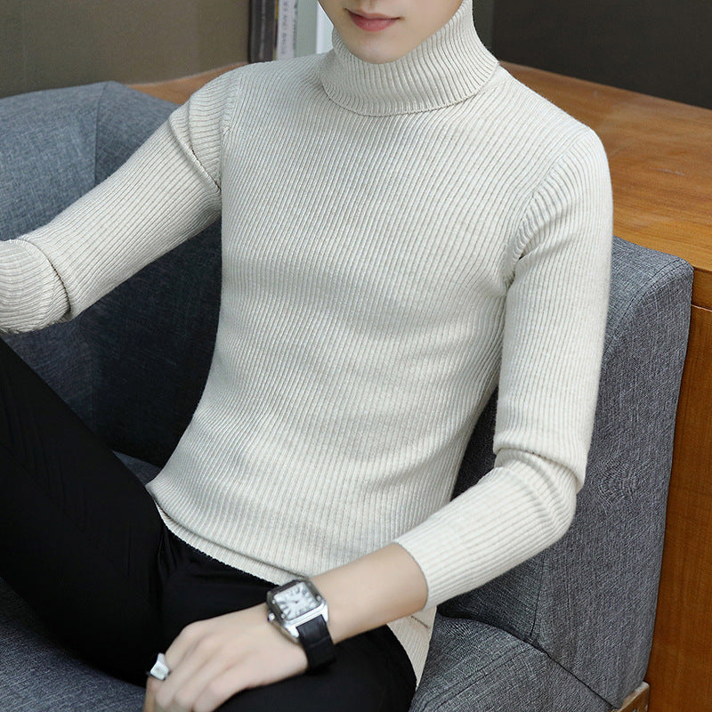 Men Ribbed Turtleneck Sweater Elegant Lune London