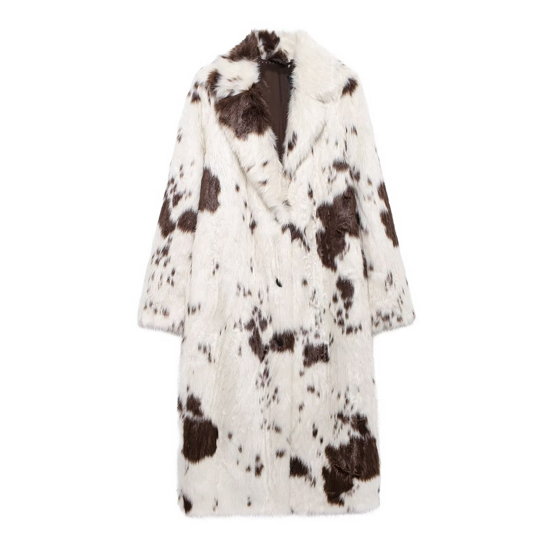 Long coat for women with a trendy polka dot design Lune London