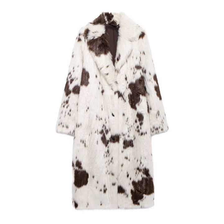 Long coat for women with a trendy polka dot design Lune London