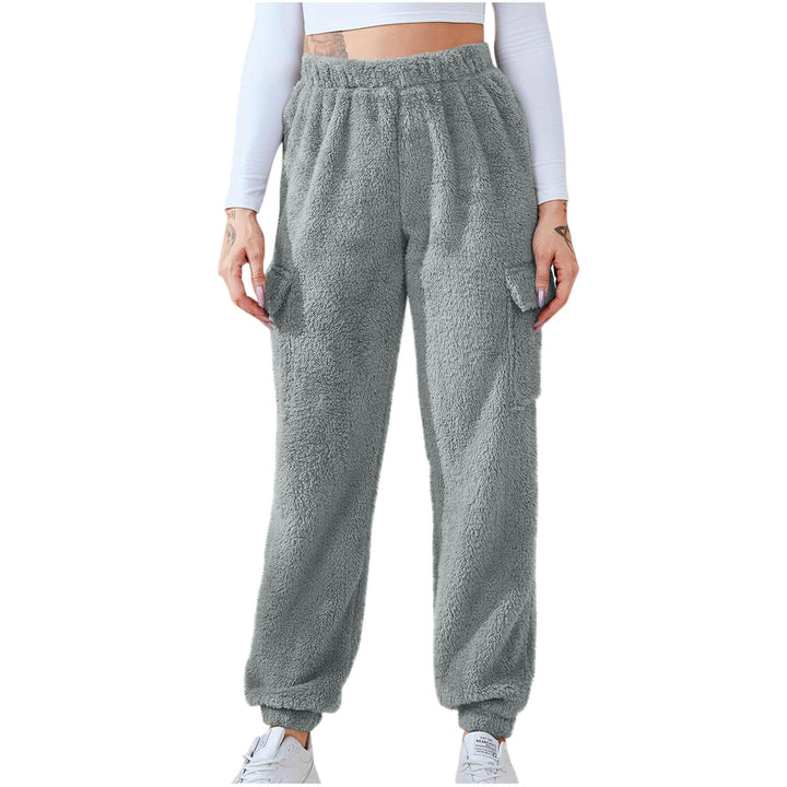 Casual fluffy trousers for women with side pockets Lune London