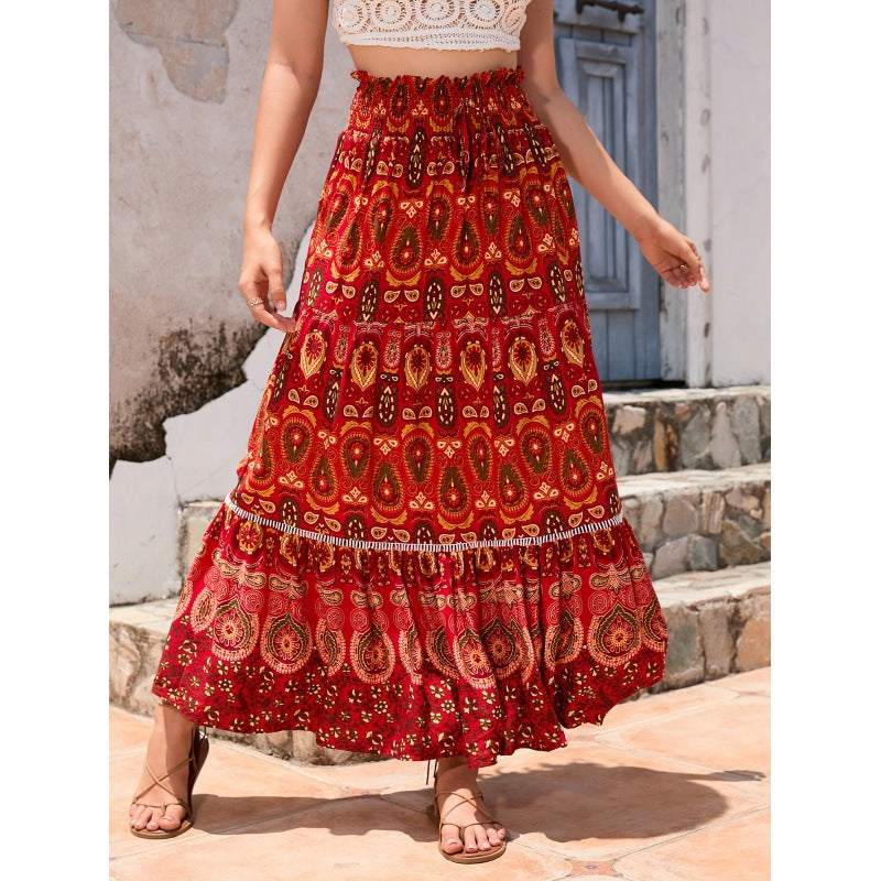 Lune London Boho Maxi Dress for Women with Ruffle Design