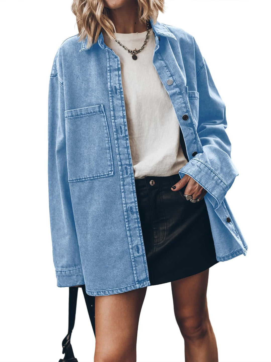 Lady Oversized Denim Shirt Jacket Lune London