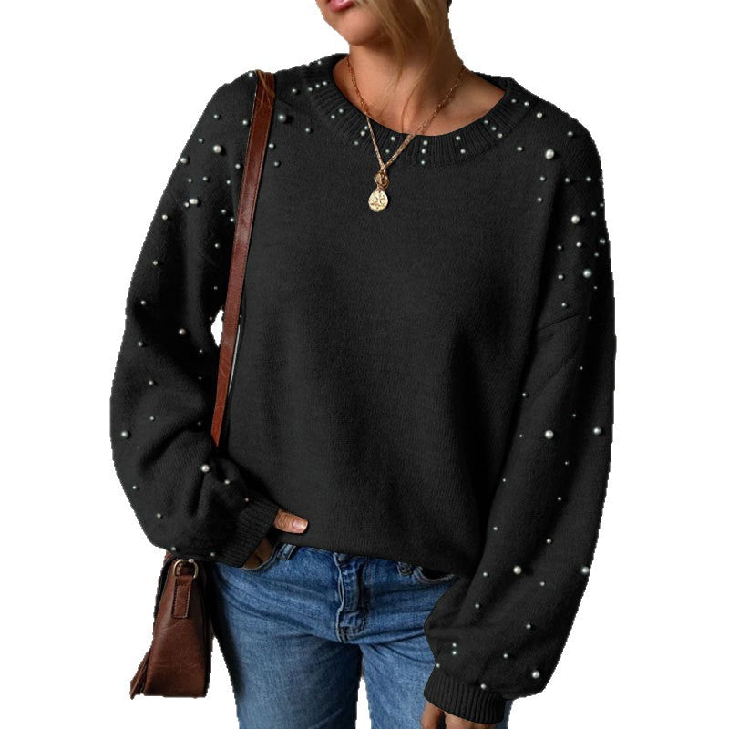 Pull en tricot pour femmes avec détails en perles Chic & Stil
