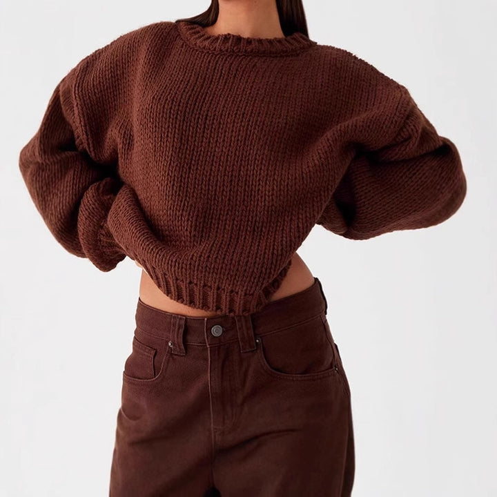 Ladies Comfortable and Stylish Oversized Sweater with Structured Knit Lune London