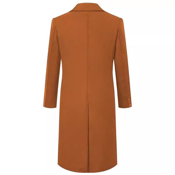 Double-breasted wool coat for men with an elegant notch lapel Lune London