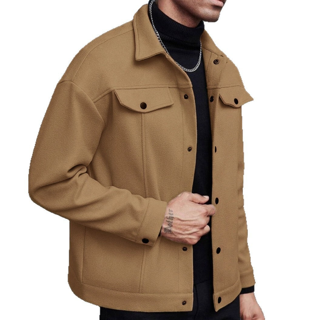 Trendy overshirt for men with practical pockets and snap closure Lune London