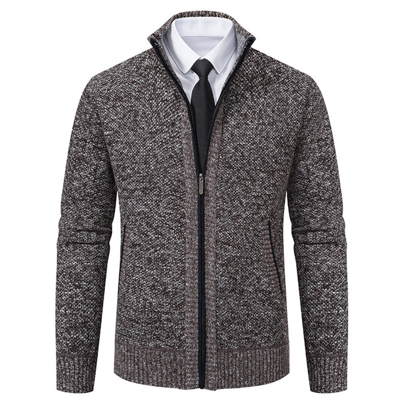 Elegant knitted jacket for men with full zip and structured design Lune London