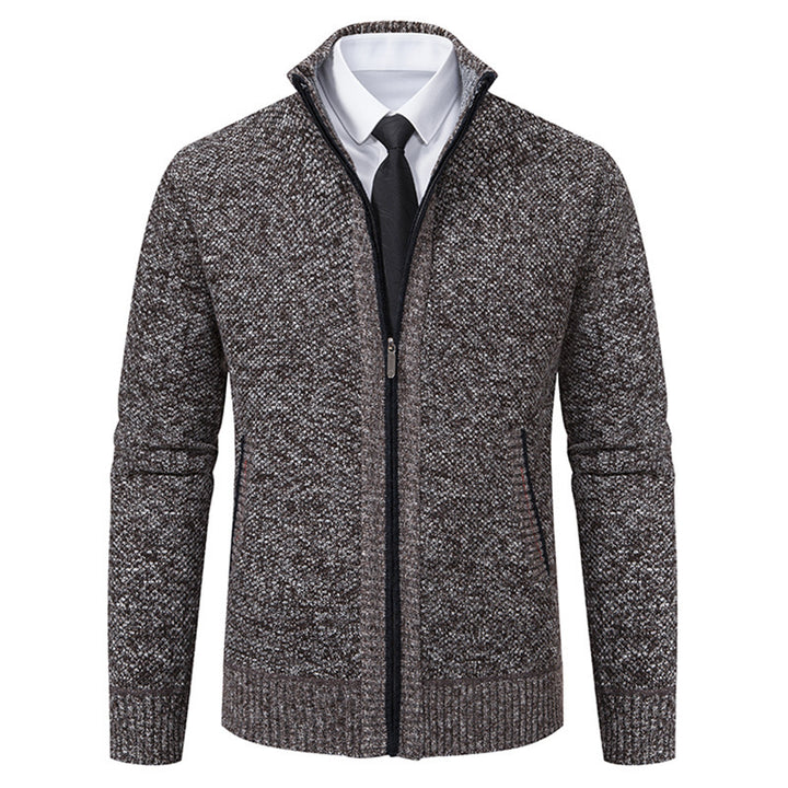 Elegant knitted jacket for men with full zip and structured design Lune London