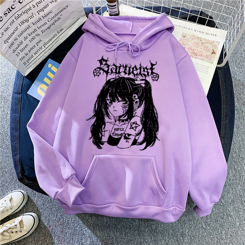 Women's hooded sweatshirt with unique artistic graphic design Chic & Stil