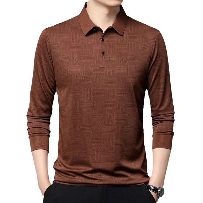 Men's polo shirt with a modern geometric pattern and a breathable structure Lune London
