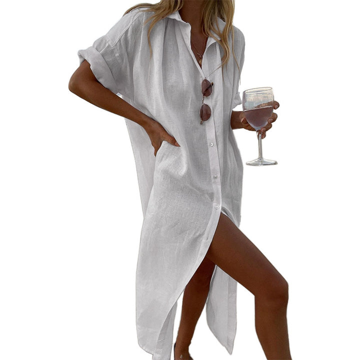 Casual Chic Linen Shirt Dress for Women