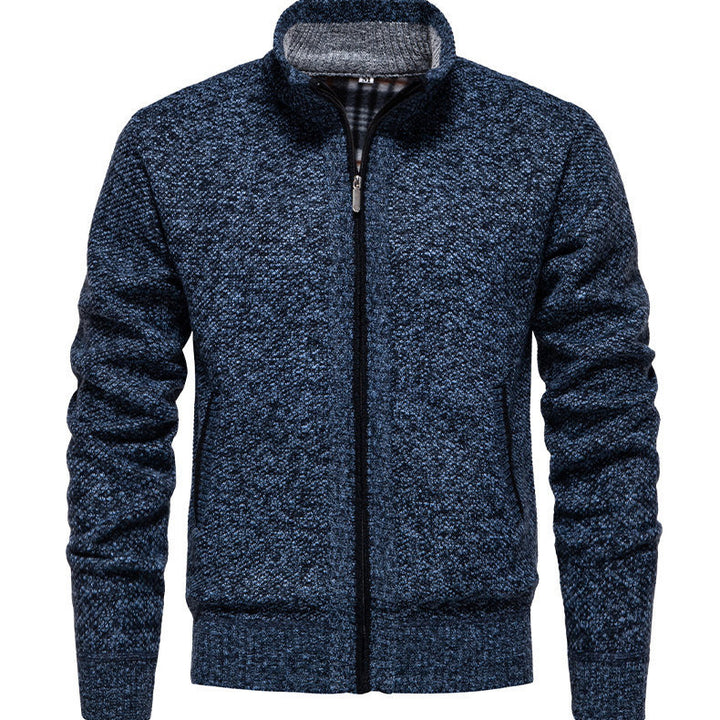 Men's knitted sports jacket with high collar Lune London