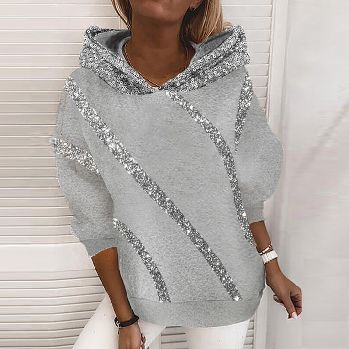 Sporty women's hoodie with glitter details Lune London