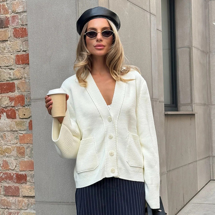 Ladies Wide Cut Knit Jacket Lune London