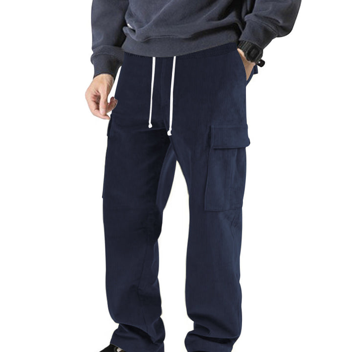 Casual cargo pants for men with elastic waist and practical pockets Lune London