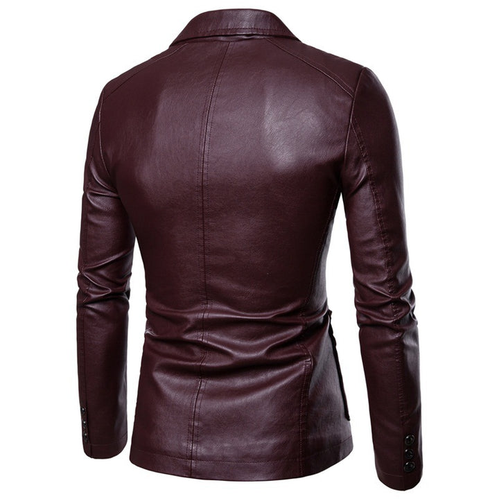 Elegant men's jacket in synthetic leather with modern cut Lune London