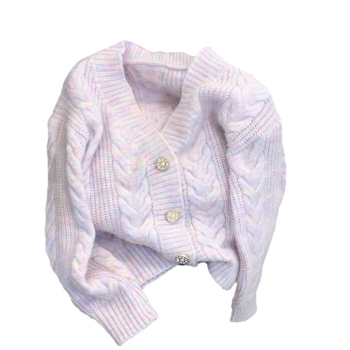 Cardigan confortable pour femmes avec motif en cable décoratif et détails de boutons nobles Chic & Stil