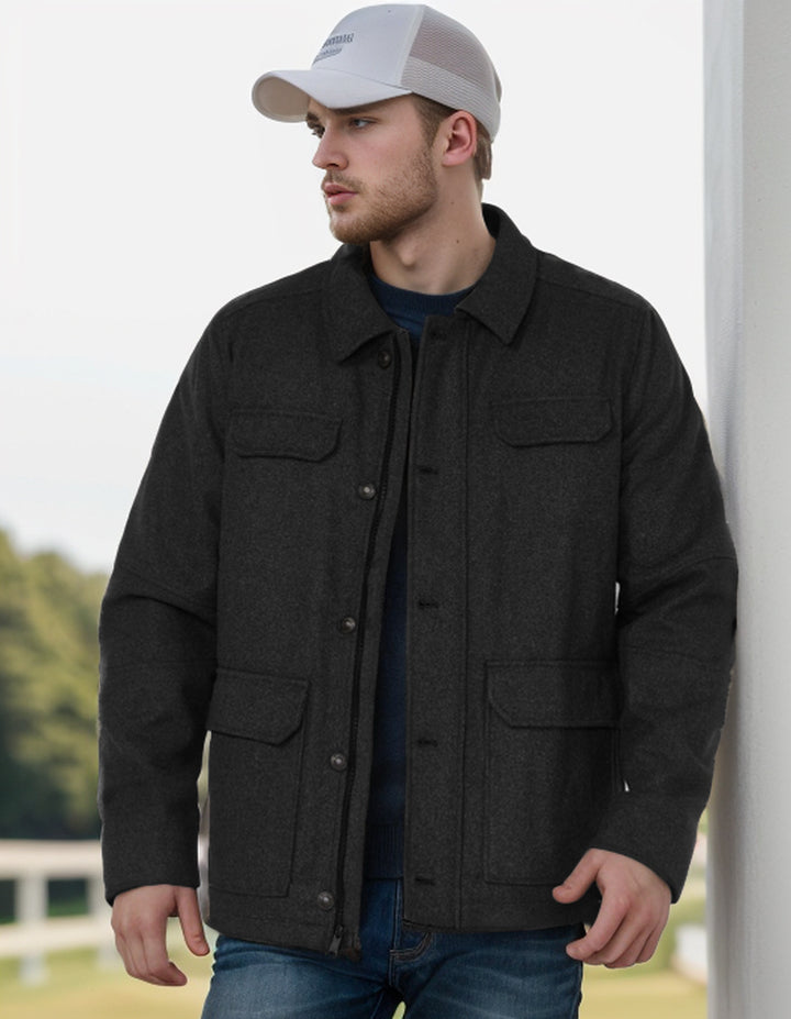 Wool jacket for men with functional pockets and modern cut Lune London
