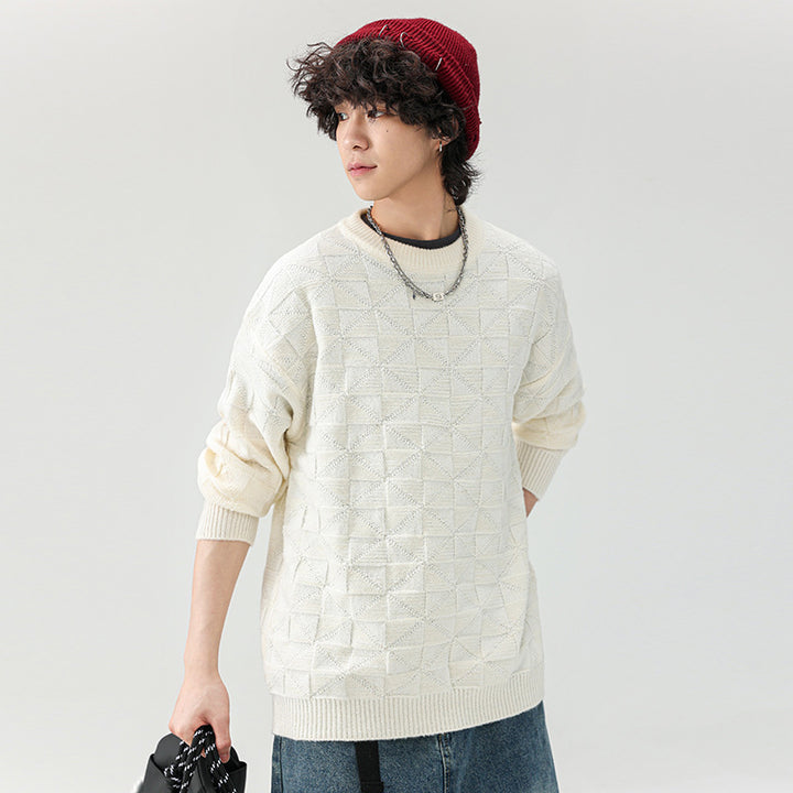 Trendy men's sweater with textured surface Lune London