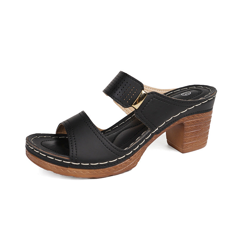 Women Elegant Heeled Sandals Lune London
