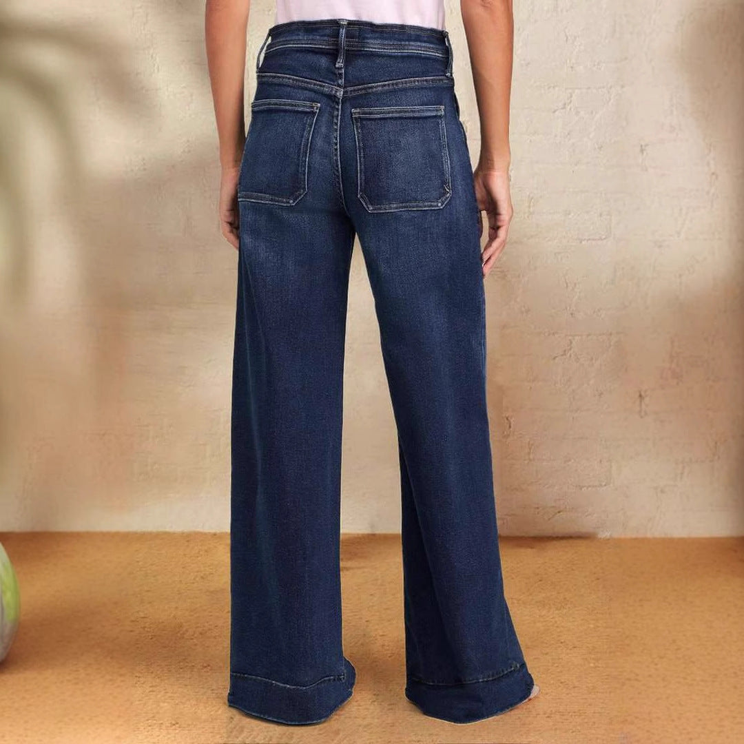 Loose high-waisted denim pants for women Lune London