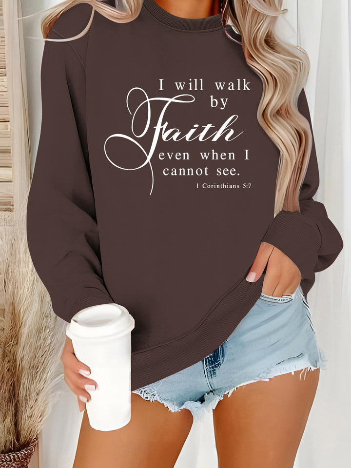 Sweatshirt pour femmes avec inscription inspirante et matériau doux Chic & Stil