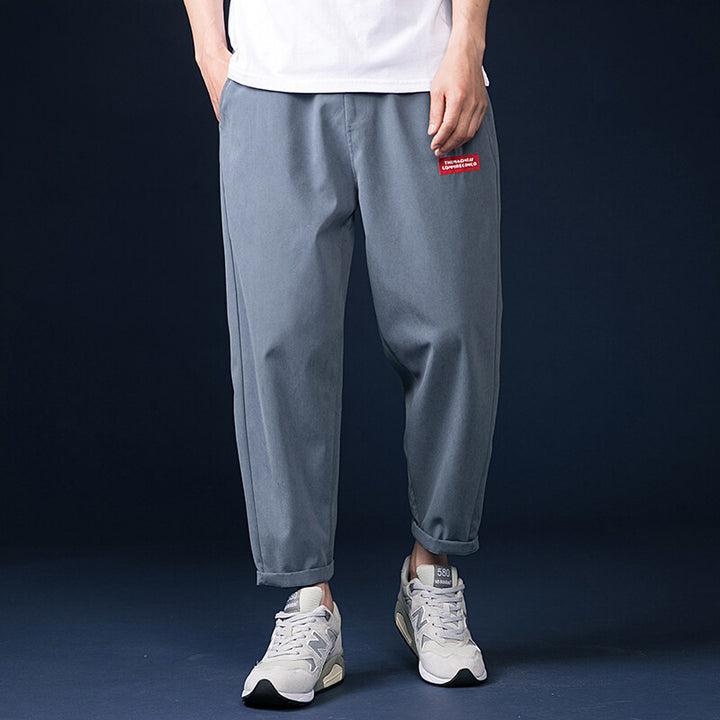 Men's leisure pants with relaxed fit and practical drawstring Lune London