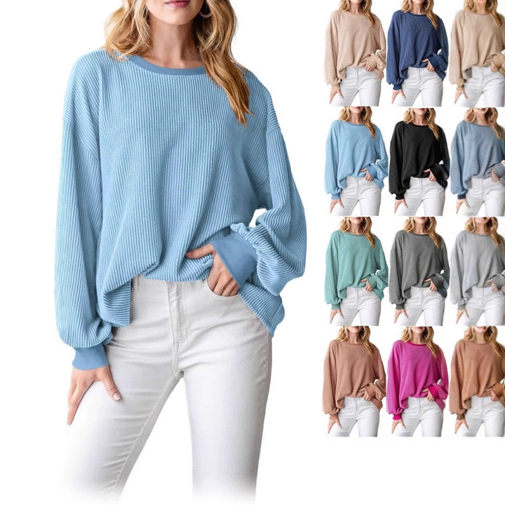 Pull en rib avec des manches amples pour femmes Lune London