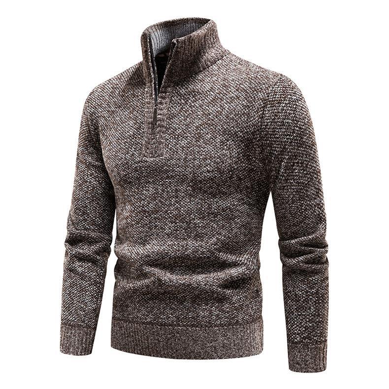 Men's sweater with half-zip and structured design Lune London