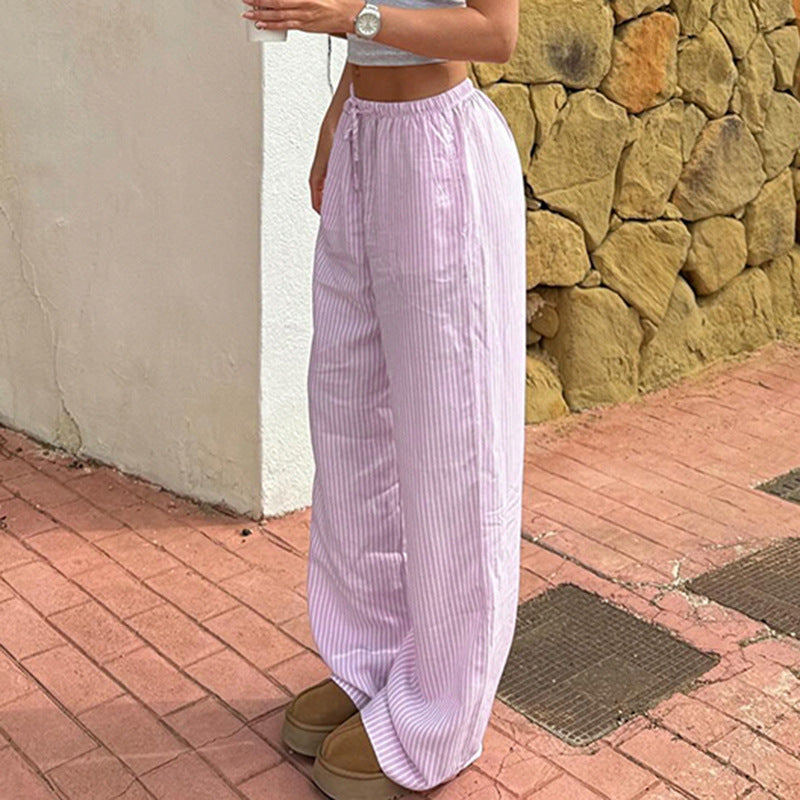 Lightweight pajama pants for women with elastic waistband and drawstring Lune London