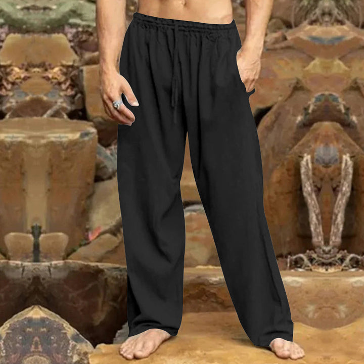 Men's Comfortable Relaxation Pants with Elastic Waist and Side Pockets Lune London